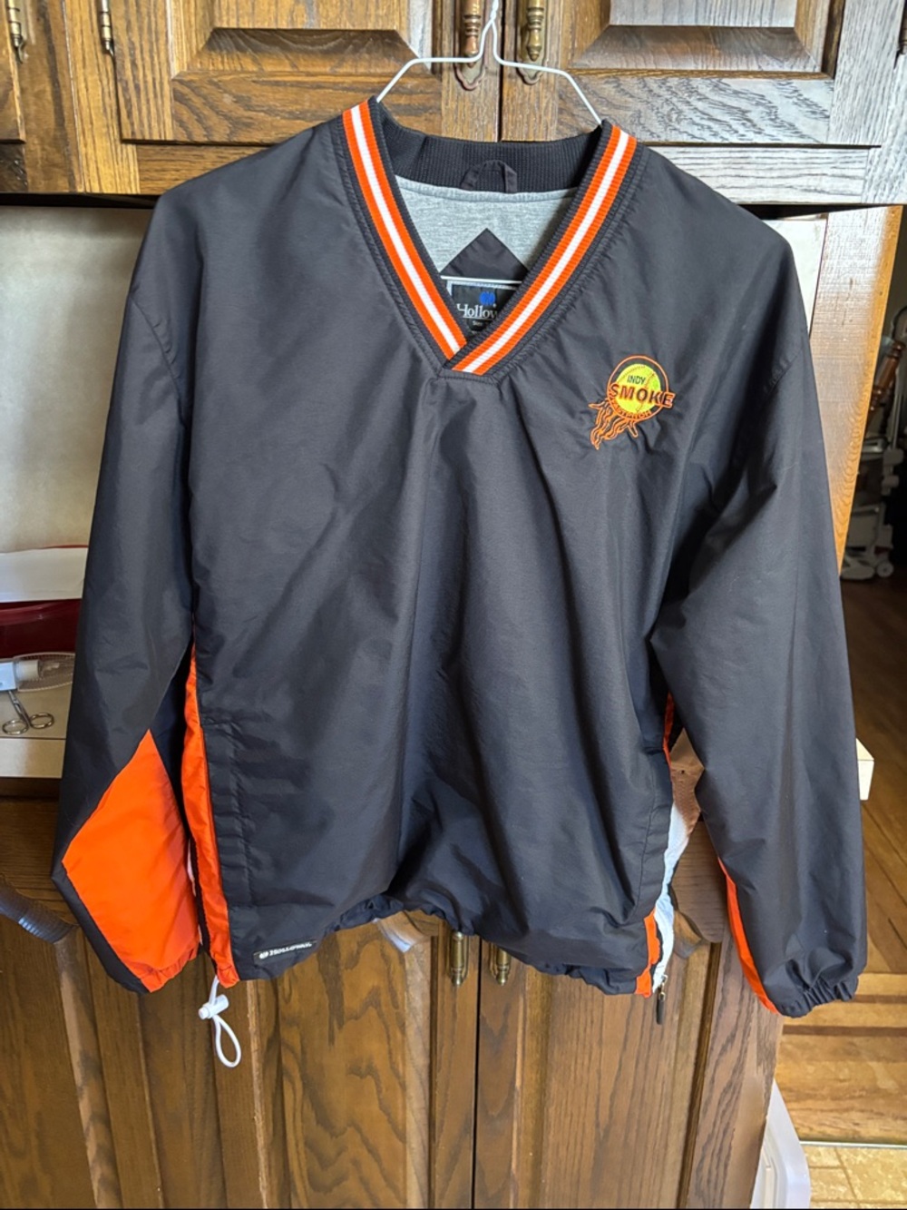 Holloway Black Jacket with Gray Lining and Blue Logo